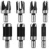 Homaisson 8 Pcs Wood Plug Cutters, 1/4, 3/8, 1/2, 5/8 Drill Bit Set with Wooden Box, Straight and Tapered Cutting Tools for Woodworking, Carbon St...