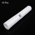 10pcs Umbrella Tail Beads 4.6mm Hole Dia 35.7mm Length PP Plastic Umbrella Bone Cover for Folding Umbrella Cover Parts, White...