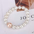 Pink White Shell Pearl Handmade Earrings Necklace Bracelet Jewelry Set for Women...