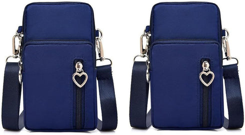 Women Nylon Cell Phone Purse Travel Crossbody Bag Wristband Sport Armband Wallet for Galaxy S10 Plus S9 Plus A50 A7 J7 Star J7 J7 Pro J4, Moto G7 ...