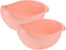 uxcell 2pcs Rice Washing Filter Strainer Basket Rice Sieve Fruit Vegetable Bowl Drainer Basket Cleaning Tools Home Kitchen Kit-Pink...