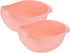 uxcell 2pcs Rice Washing Filter Strainer Basket Rice Sieve Fruit Vegetable Bowl Drainer Basket Cleaning Tools Home Kitchen Kit-Pink...