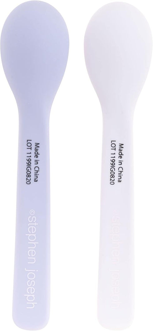 Stephen Joseph Baby Silicone Spoon Set, First Stage Feeding Spoons for Infants, Spoon Set Encourages Self-Feeding, Toddler Feeding Spoons, Elephan...
