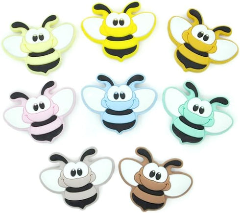 21Pcs Animal Silicone Beads Cute Bee Beads Animal Silicone Focal Beads for Jewelry Making DIY Necklaces Bracelet Keychain Lanyard Crafts Supplies...