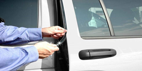 Cowles Custom - 8 ft of Black Truck/SUV Door Edge Guards, U-Shape PVC Edge Trim Stays on with Self Adhesive Hot Melt Glue Protects from Scratches/...