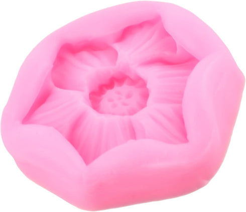 Flower Fondant Cake Molds Lotus Flower Silicone Mold For Cake Decorating Cupcake Topper Chocolate Candy Gum Paste Polymer Clay...