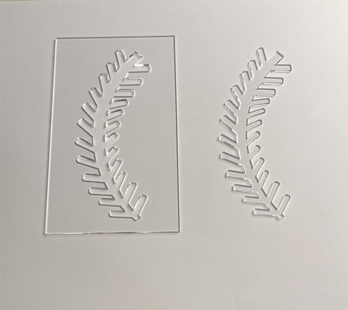 Set of 2 Baseball Print Stencil,Bleached Shirt Stencil, Baseball Acrylic Stencil for T-shirt Stencil,Sublimation Crafting (10")...