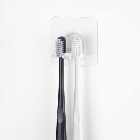 Toothbrush Holder 4 Packs Clean Polycarbonate for Bathroom Shower Easy Installation, No Drilling, No Glue, Wall Mounted, Home Decor Essentials, Tr...