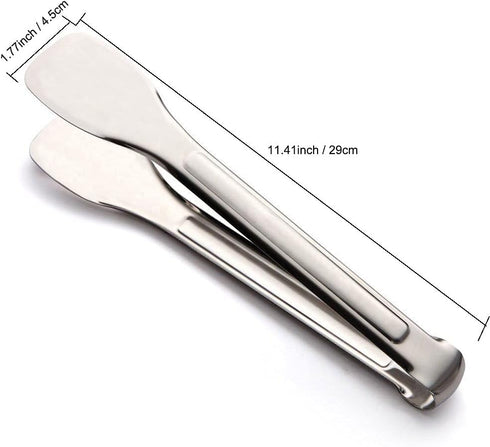 Tenta Tenta Kitchen Tongs Stainless Steel Buffet serving utensils Salad BBQ Tongs Heavy Duty Serving Food Tongs for Frying,Cooking,Clipping Toast ...