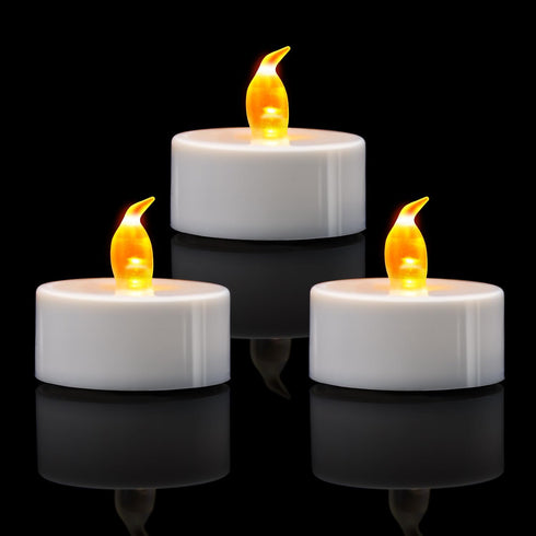 LED Tea Lights, 24 Pack Flickering Flameless Tea Lights, Warm Yellow, Last 200H+, Battery Operated Tea Lights for Decoration(24 Pack, Warm Yellow)...