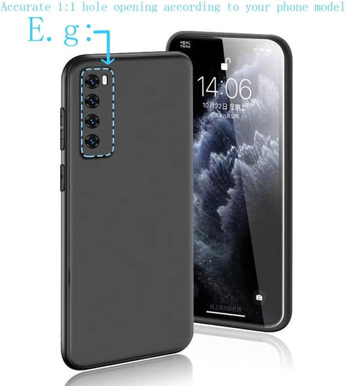 2 Pack Cover for Oukitel WP21 (6.78") case Shell Soft Silicone TPU Black Phone Protective Cases + 9H Hardness HD Tempered Glass Screen Protector F...