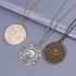 Pirate Skeleton Coin Pendant Necklace for Women Men, Caribbean Skull Head Necklace for Halloween Costume Jewelry Accessory...