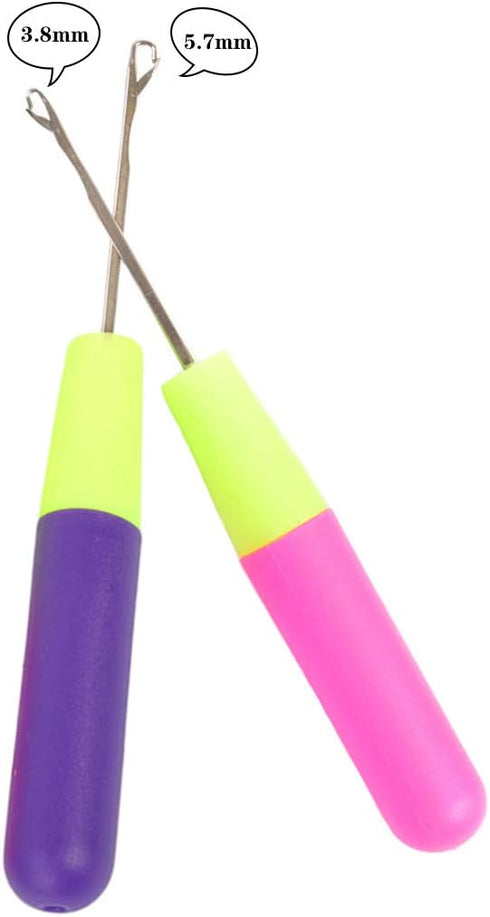 2 Pack Latch Hook Crochet Needle for Micro Braids, Hair Extension, Feather and Dread Maintenance Installation Multi-Purpose Knitting Needles......