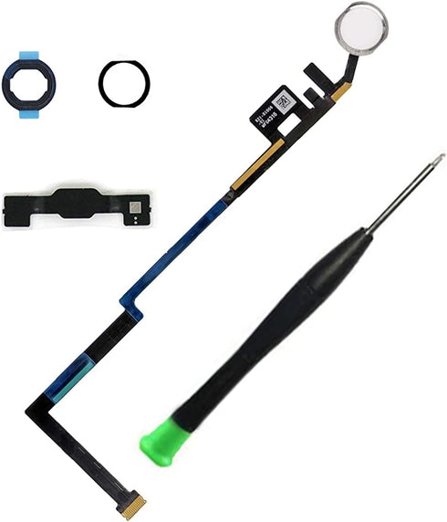 T Phael White Home Button Replacement Compatible with iPad 5 5th Gen 2017 (A1822 A1823) and iPad 6 6th Generation 2018 (A1893 A1954) 9.7" Incl Fle...