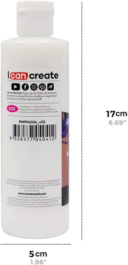 Mont Marte Premium Iridescent Varnish 8.1oz (240ml), Perfect for Acrylic Painting and Fluid Art...