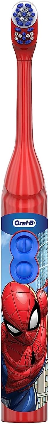 Oral-B Kid's Battery Toothbrush Featuring Marvel's Spiderman, Soft Bristles, for Kids 3+...