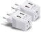 Ceptics European, Egypt Travel Adapter Plug with Dual USB - Type C - Europe - Usa Input - Light Weight - Perfect for Cell Phones, Chargers, Camera...