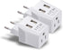 Ceptics European, Egypt Travel Adapter Plug with Dual USB - Type C - Europe - Usa Input - Light Weight - Perfect for Cell Phones, Chargers, Camera...