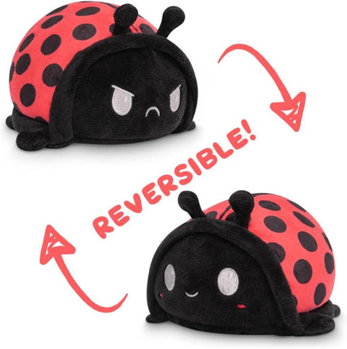 TeeTurtle - The Original Reversible Ladybug Plushie - Cute Sensory Fidget Stuffed Animals That Show Your Mood...