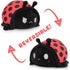 TeeTurtle - The Original Reversible Ladybug Plushie - Cute Sensory Fidget Stuffed Animals That Show Your Mood...