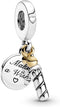 Make a Wish Birthday Dangle Charms 925 Sterling Silver Candle Pendant for Bracelets...