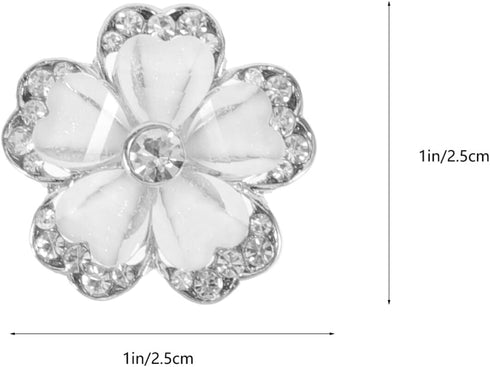 Rhinestone Flower Sewing Button, Zinc Alloy Crystal Craft Buttons, Decorative Knitting Buttons, Flower Rhinestone Buttons for Clothing DIY Crafts ...