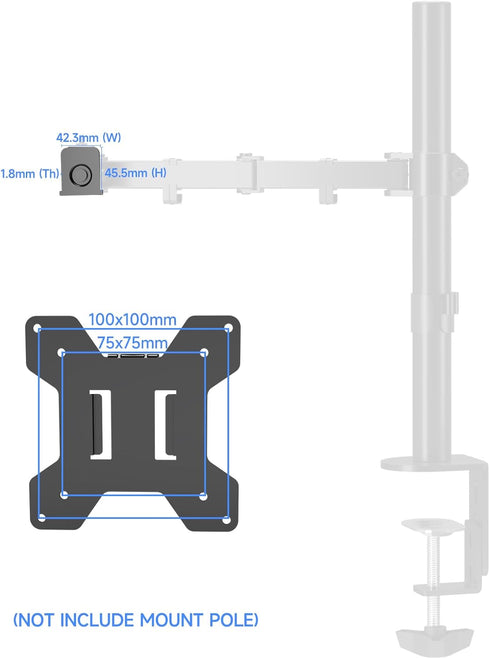 Suptek Mounting Plate for Suptek Monitor Computer Mounting System 75x75 and 100x100(MD6MB)...