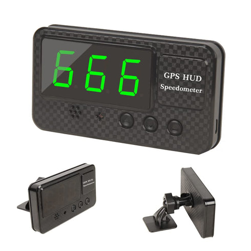 KingNeed Original Universal GPS Head Up Display Speedometer Odometer Car Digital Speed Display MPH Over Speeding Alarm Car Clock for All Vehicles ...