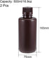 uxcell Plastic Lab Chemical Reagent Bottle 500ml/16.9oz Small Mouth Sample Sealing Liquid Storage Container Brown 2pcs...