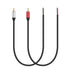 2Packs Speaker Wire RCA Audio Both Male Plug Jack Connector Adapter to Bare Wire Open End Pigtail Audio Video Lotus Plug Repair Cable for Amplifie...