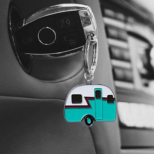 tenghong2021 Camper Keychain Happy RV Keyring Set Camping Gifts for Men Women Teenager Travel Trailers Vacation...
