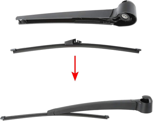 X AUTOHAUX Rear Windshield Wiper Blade Arm Set for VW Tiguan 2007-2015 - 330mm 13inch...