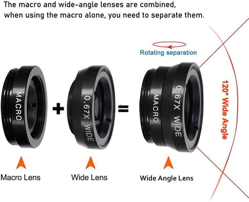 3 Lens Kit for iPhone and Android Smartphones | Ultra Wide Angle, Fisheye, Macro Lenses | Camera Photography & Video Creation | Palo Alto Electron...