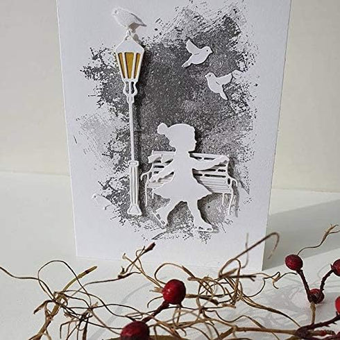 Lantern Metal Cutting Dies for Card Making Outdoor Lamps Birds Metal Die Cuts for DIY Scrapbooking Paper Crafting Handmade Crafts Embossing Stenci...