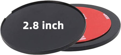 Dashboard Adhesive Mounting Disk - Circular Adhesive Sticky Suction Cup Base Adapter Plate for Car Dash Cam Garmin TomTom GPS Nav Smartphone Conso...