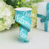 Welcome Canvas Wired Ribbon, White Script on Turquoise Teal Ribbon, 2.5 Inches x 10 Yards...