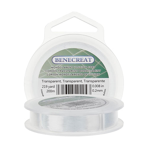 BENECREAT 200m 0.2mm Fishing Nylon Beading Thread Wire for Hanging, Bracelet and Jewelry Making...