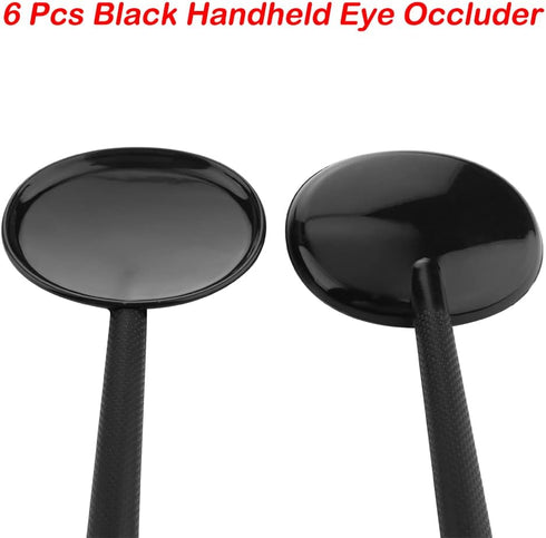 6 Pcs Black Handheld Eye Occluder, Plastic Vision Optics Optometry Instrument for Eye Chart Exam Vision Test...
