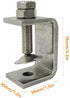 0-25Mm Mini Stainless Steel C Clamps for Mounting, 4Pcs Heavy Duty Woodworking U Clamp Set Tiger Clamp Tools with Stable Wide Jaw Opening & Protec...