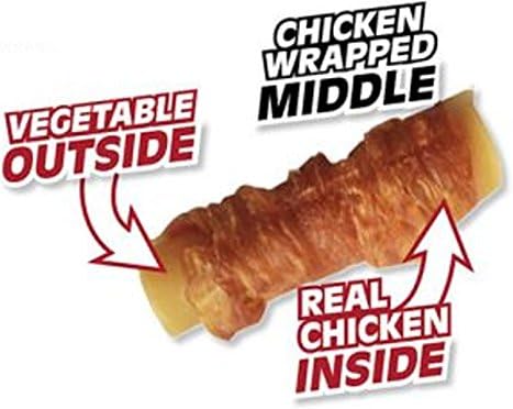 SmartBones Mini Chicken-Wrapped Sticks, Treat Your Dog to a Rawhide-Free Chew Made with Real Peanut Butter, 15 count...