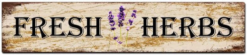 Fresh Herbs Metal Tin Sign 4x16 Inch Home Kitchen Outdoor?Indoor Wall Decor Garden Yard Signs Fence Iron Net Post Gift for Men nv29B133...