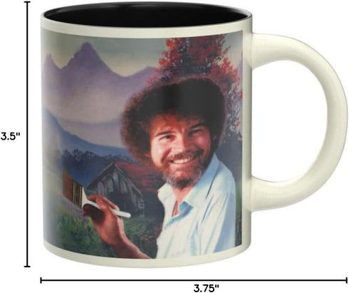 The Unemployed Philosophers Guild Bob Ross Heat Changing Mug - Add Coffee or Tea and a Happy Little Scene Appears - Comes in a Fun Gift Box...