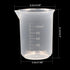 6 Pack 50ml Lab Plastic Graduated Beaker Transparent Measuring Beaker Cup Mixing Cup Liquid Container for Science Lab...