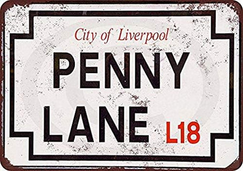 SmartCows Penny Lane Street Sign Vintage Look Reproduction Metal Sign 8 x 12...