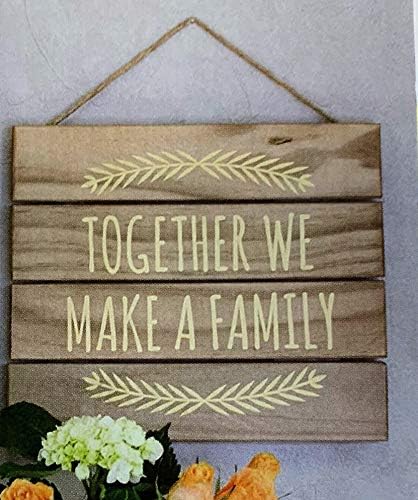 Creative Hobbies 10x10 Inch Unfinished Wood Hanging Plaque - DIY Pallet Sign, Notch Banner, Wooden Sign, Wood Slice, Decorative Plaque, Rustic Dec...