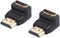 VCE HDMI 90 Degree Adapter 2-Pack, Right Angle HDMI Adapter Male to Female L-Shape Connector with 4K@60Hz, 3D for TV Stick, HDTV, PC...