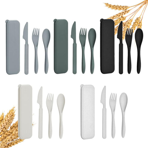ECOSTAR Camping Utensil set, BPA-Free and Eco-friendly Knife Spoon Fork, Travel Utensils for Office, Dorm, and On-the-go (Space, 5)...