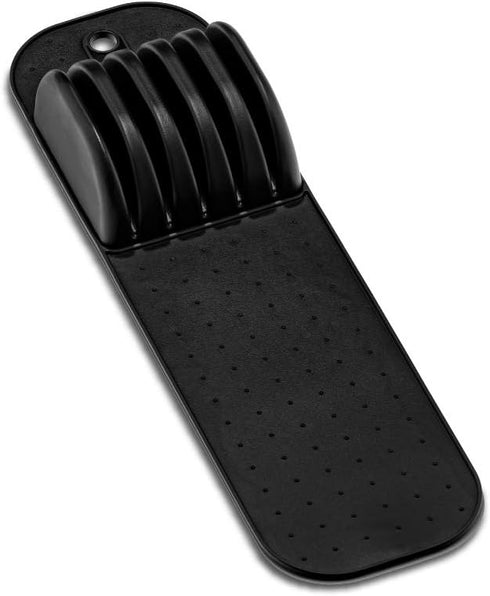 Madesmart Classic 5-Slot Small Knife Holder Storage Mat for Drawers, Soft-Grip Kitchen Knife Block, Carbon...