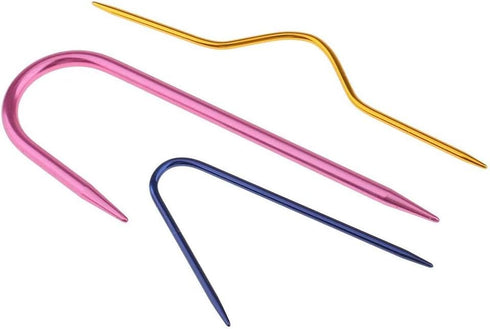 Zuoyou 6 Pieces Colorful Aluminum Knitting Cable Needles Stitch Holders DIY Sewing Tools......
