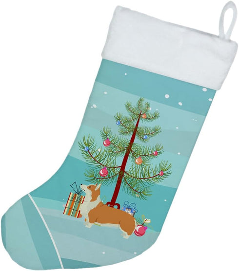 Caroline's Treasures CK3554CS Pembroke Corgi Christmas Tree Christmas Stocking Fireplace Hanging Stockings Christmas Season Party Decor Family Hol...